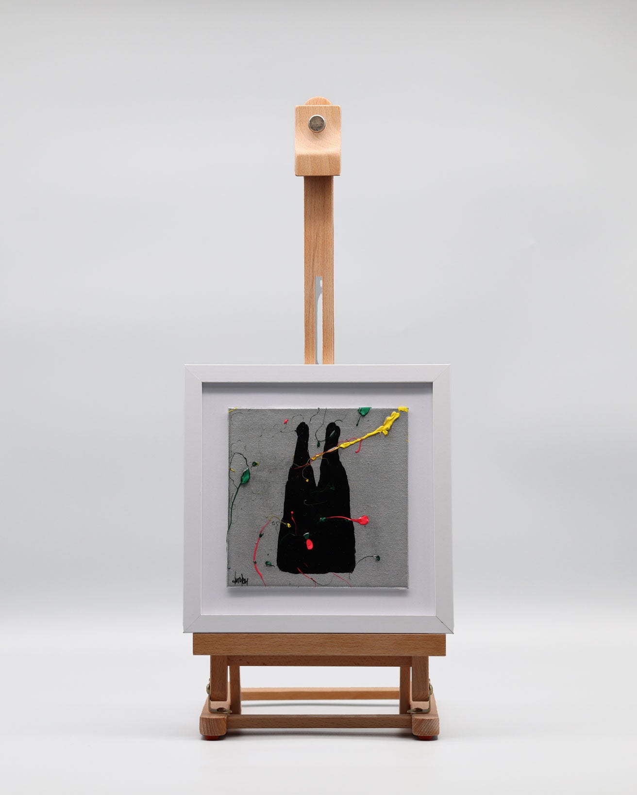 Acrylbild Kölner Dom bunt abstrakt auf Staffelei von Pixel Cafe Cologne präsentiert