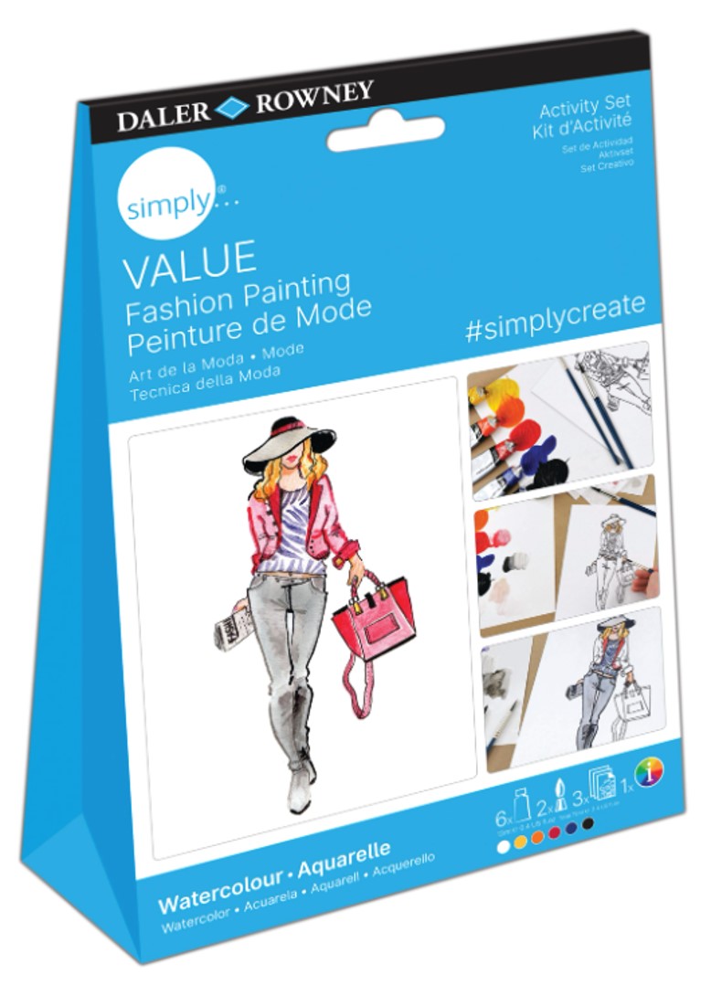 DALER-ROWNEY Simply Value Activity Set “Aquarell / Fashion”