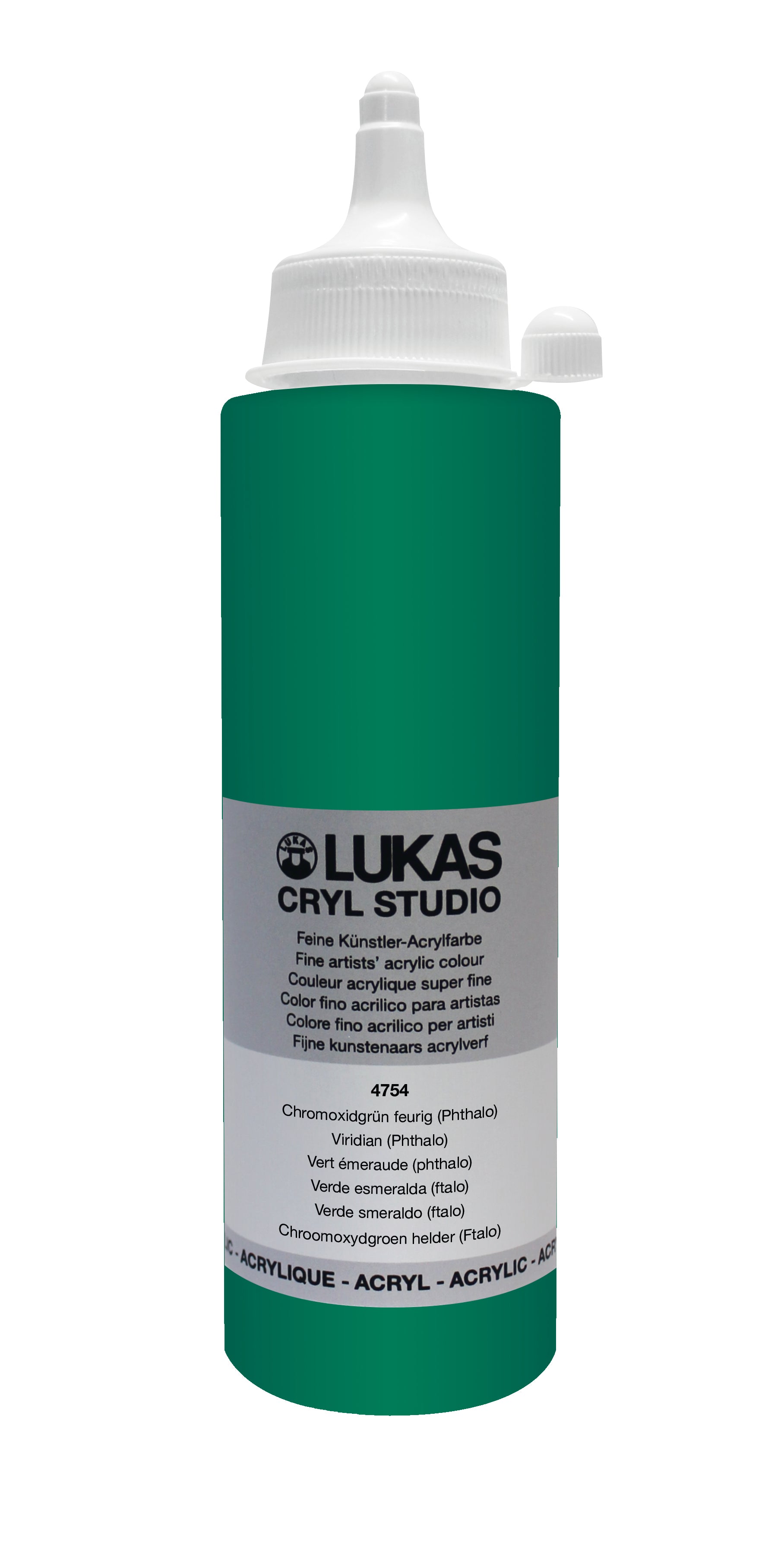 LUKAS CRYL Studio - 4754 Chromoxidgrün Feurig (Phthalo) (125/250ml)