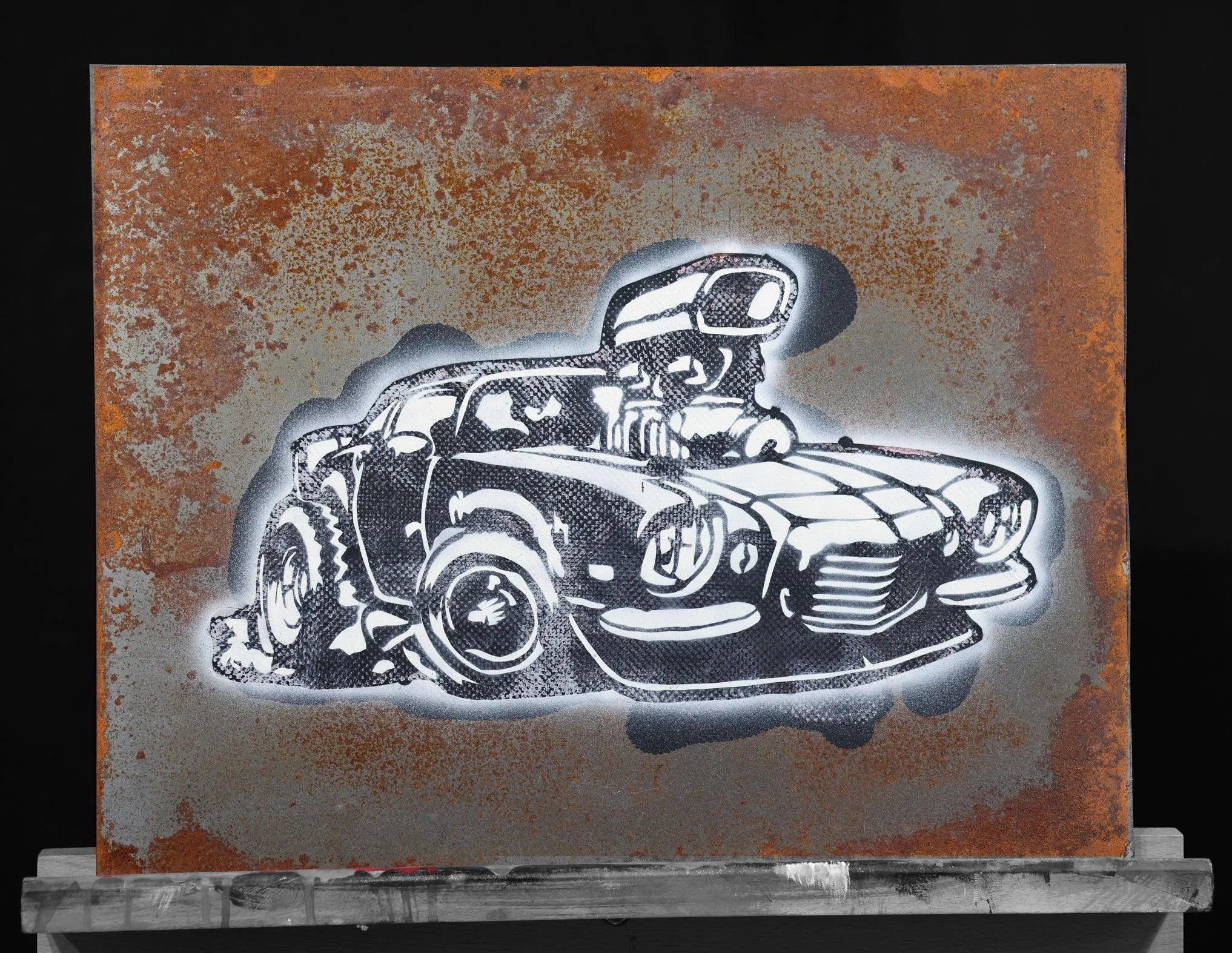 Amerikanischer Oldtimer | Airbrush auf Blech - Pixel Cafe Cologne Airbrush, Camaro, Camaro Z/28, Cartoon, Chevrolet, Chevrolet Camaro, Muscle Car, Oldtimer, US Car, Z/28