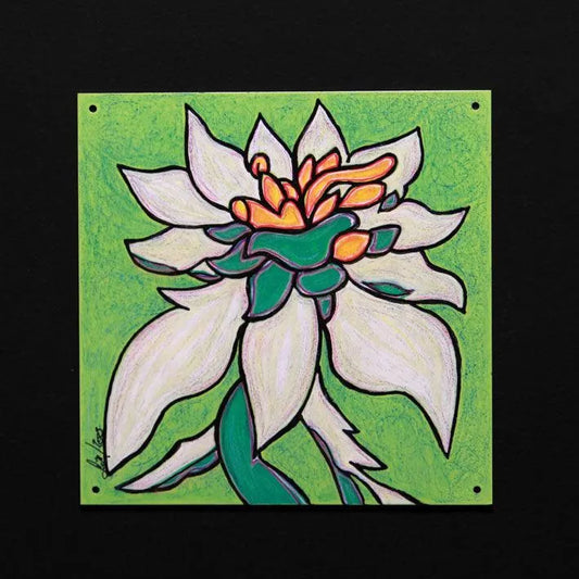 Edelweiss |Acryl auf Aluschild - Pixel Cafe Cologne Abstrakt, Abstrakte Kunst, Acrylbild, Acrylmalerei, Alpen, Alpenlandschaft, Alu-Schild, Art, Austria, Blumen, Blumenmotiv, Bunt, Cartoon, Deko, Edelweiss, Einzelstück, Flower Power, Geschenk, Geschenkartikel, Geschenkidee, Handarbeit, Handgemacht, Kölner Dom, Malerei, Mixed Media, Pop Art, Unikat