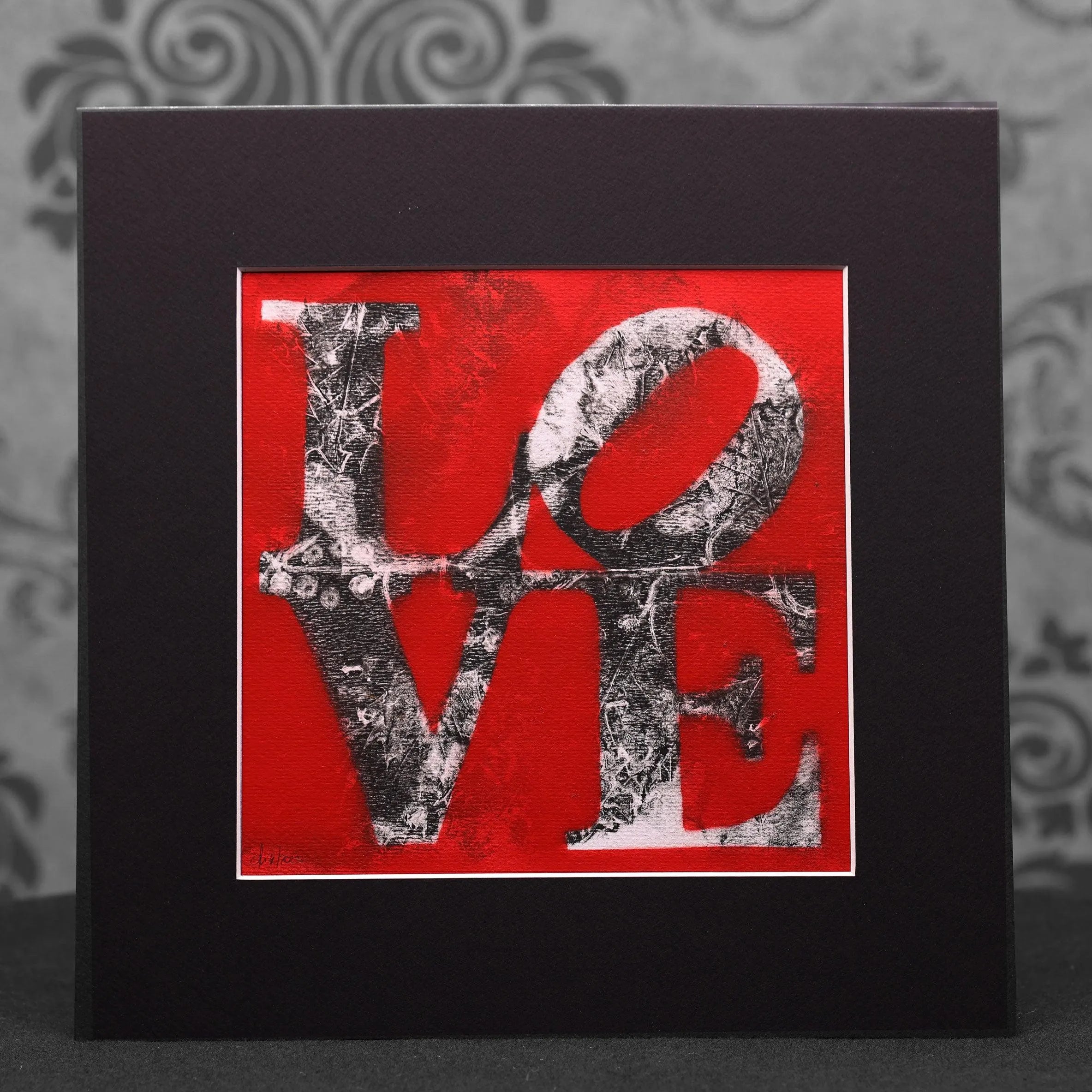 LOVE | Pop Art Druck im Passepartout - Pixel Cafe Cologne Acrylbild, Acrylmalerei, Art, Geschenkartikel, Handarbeit, Passepartout, Pop Art, Schwarz, Unikat